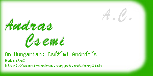 andras csemi business card